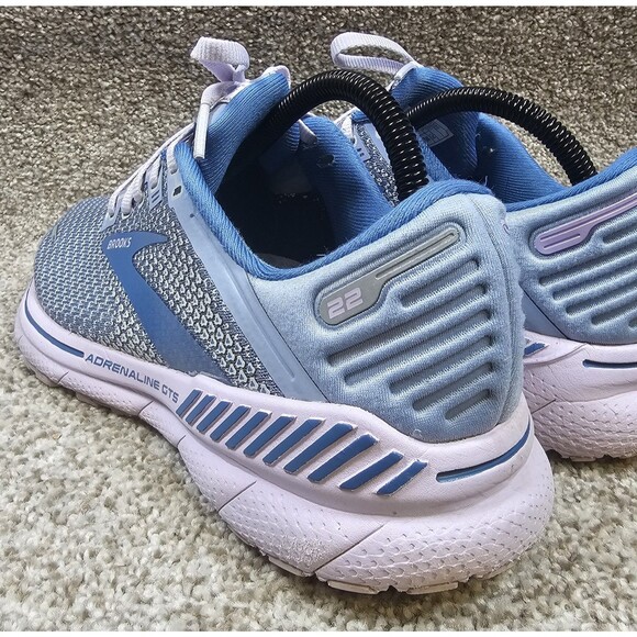 Brooks Ladies 9B Adrenaline GTS 22 Blue Purple/Lilac Running Shoes Gym Sneakers - Picture 6 of 16